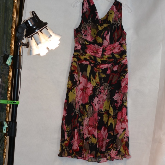 100% Silk Coldwater Creek Dress SZ 16 NWOT - Picture 1 of 8